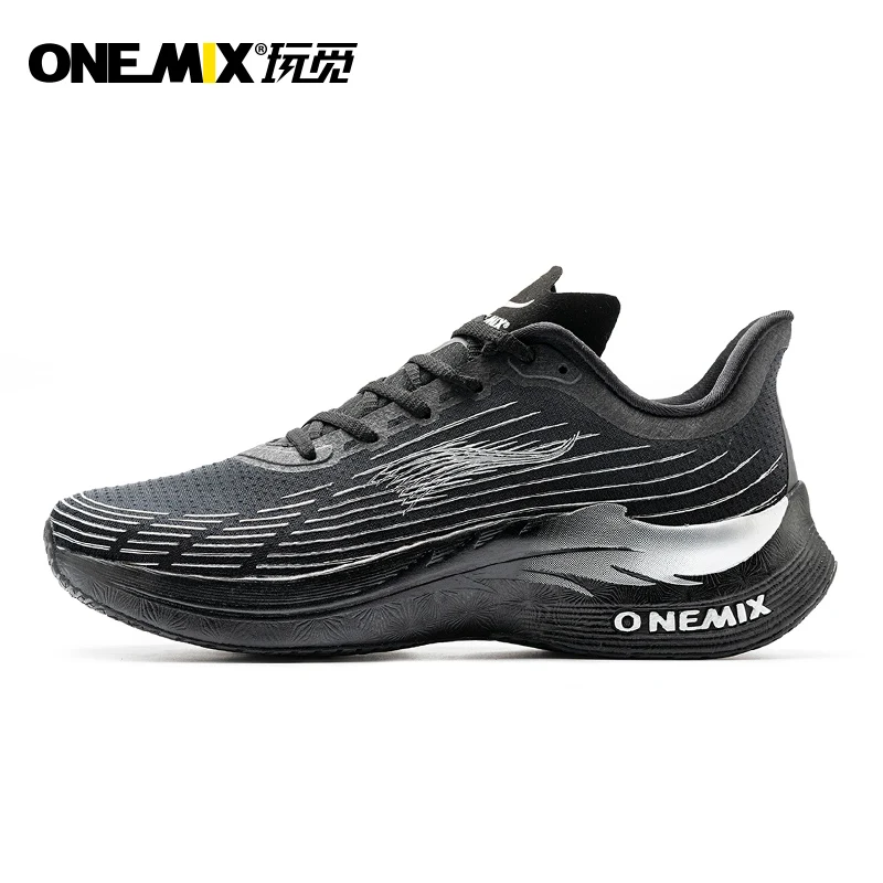 Onemix Carbon Plaat Racing Loopschoenen Ademend Sneaker Nieuwe Professionele Marathon Kussen Sneakers Sport Schoenen