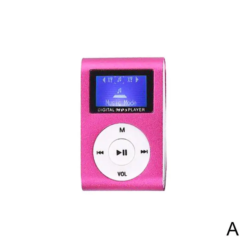 A Есть экран Клип карты Mp3 металлический корпус Mp3 плеер студенческий музыкальный Walkman подарок - Цвет: A