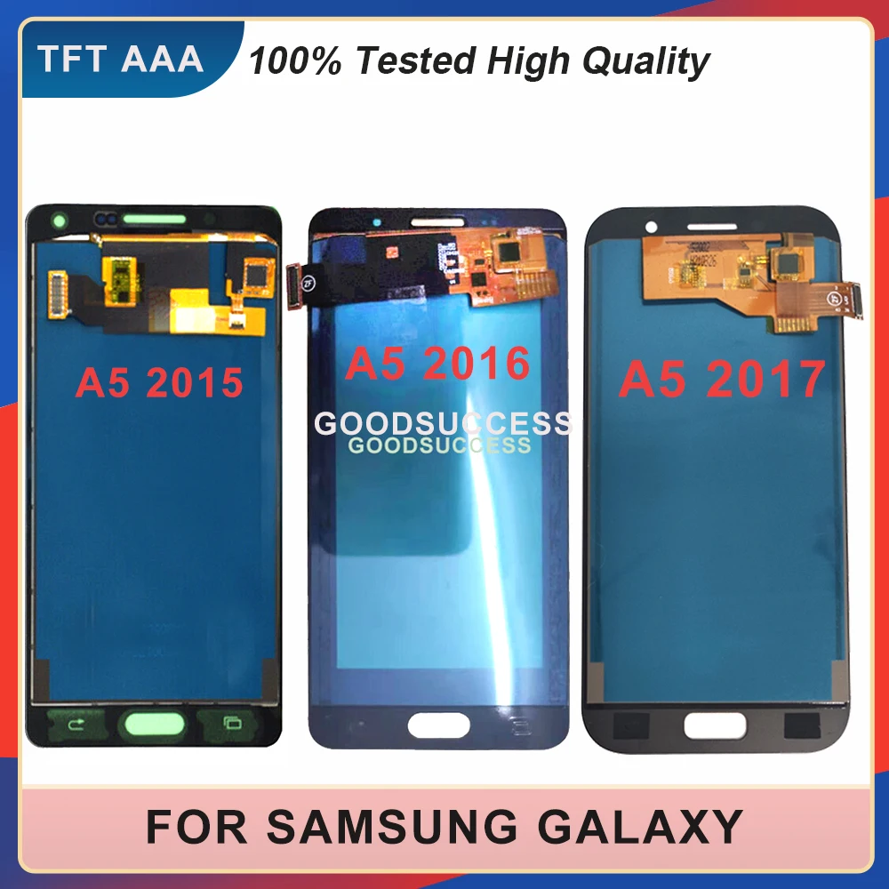 ЖК-дисплей TFT для SAMSUNG Galaxy A5 2015 A500 / 2016 A510 2017 A520 сенсорный экран с дигитайзером в