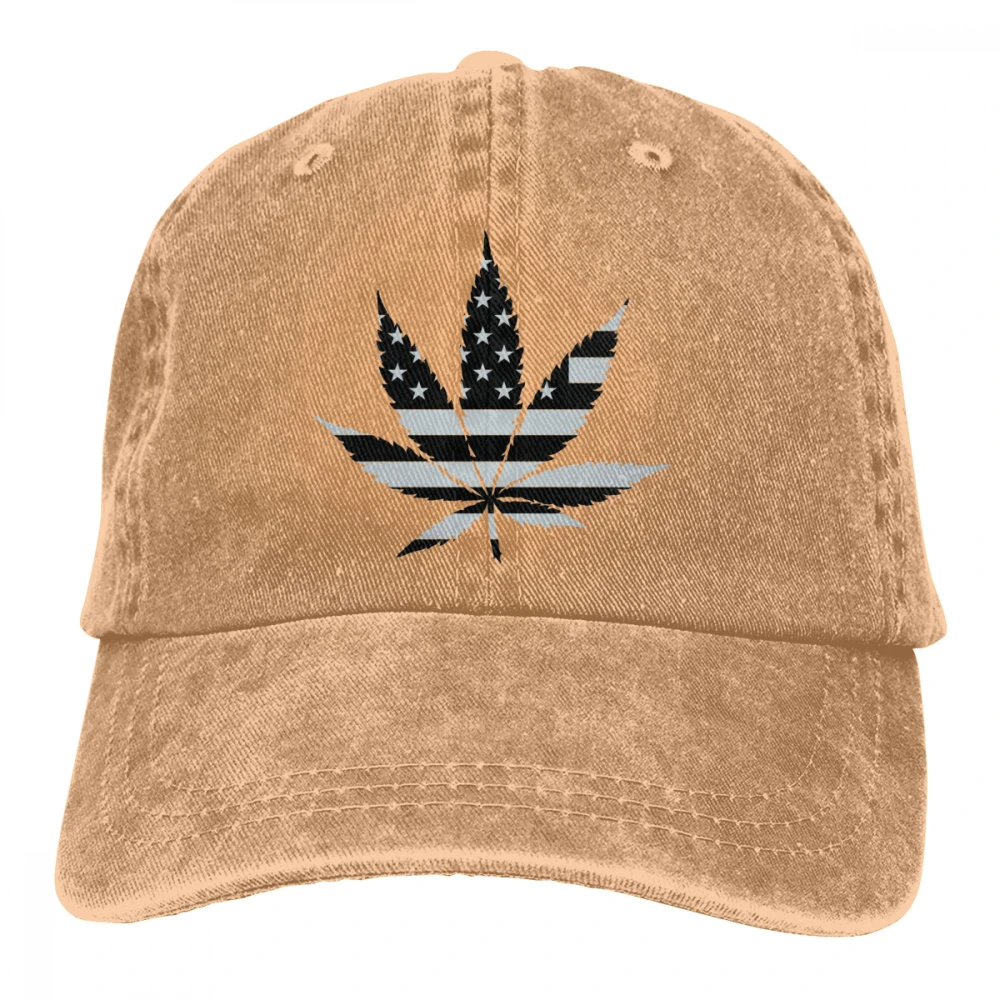 Subdued американский флаг лист сорняков Casquette черный унисекс Мужские Женские джинсовые бейсболка с ремешком кепки Регулируемый Гольф папа шляпа - Цвет: Хаки