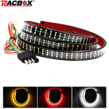 

Racbox 48" 60" 3 Row Truck Trailgate side Led Light Strip Red Reverse light Brake lamp Tail Signal lamp For Jeep Pickup SUV