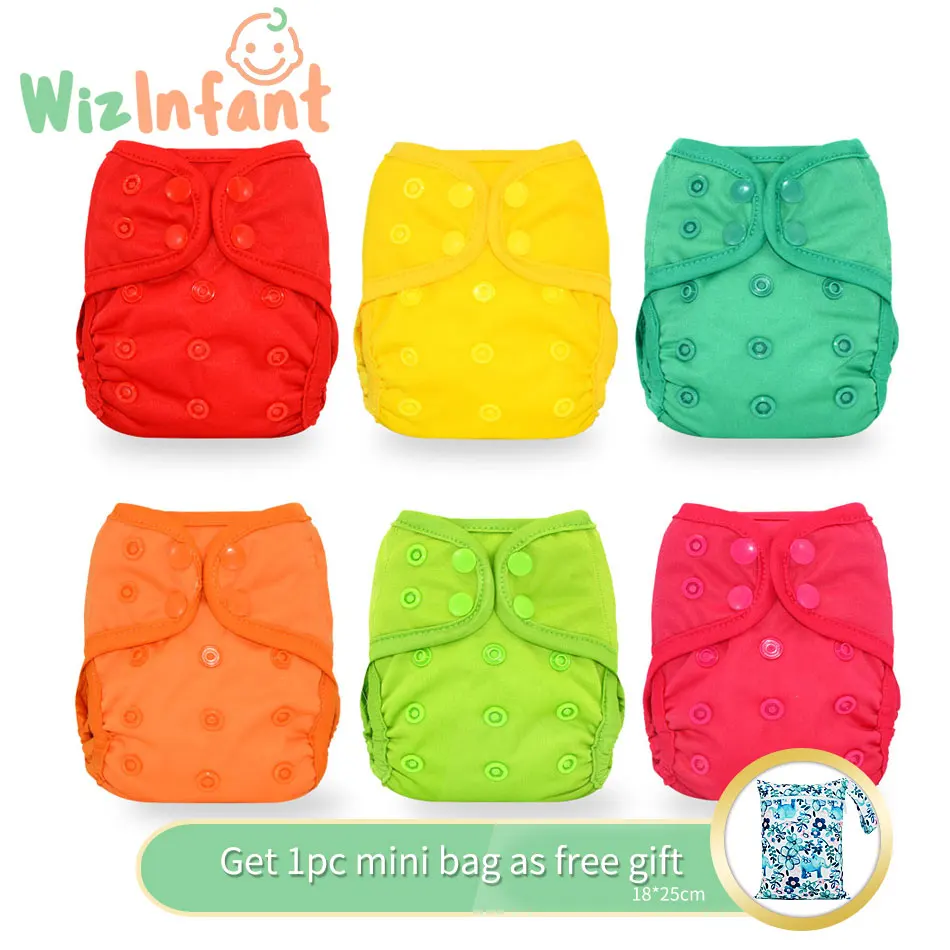 Special Offers Diaper-Cover Snap-Cloth Wizinfant Double-Gussets Baby Newborn Breathable Waterproof  EqV1bydk