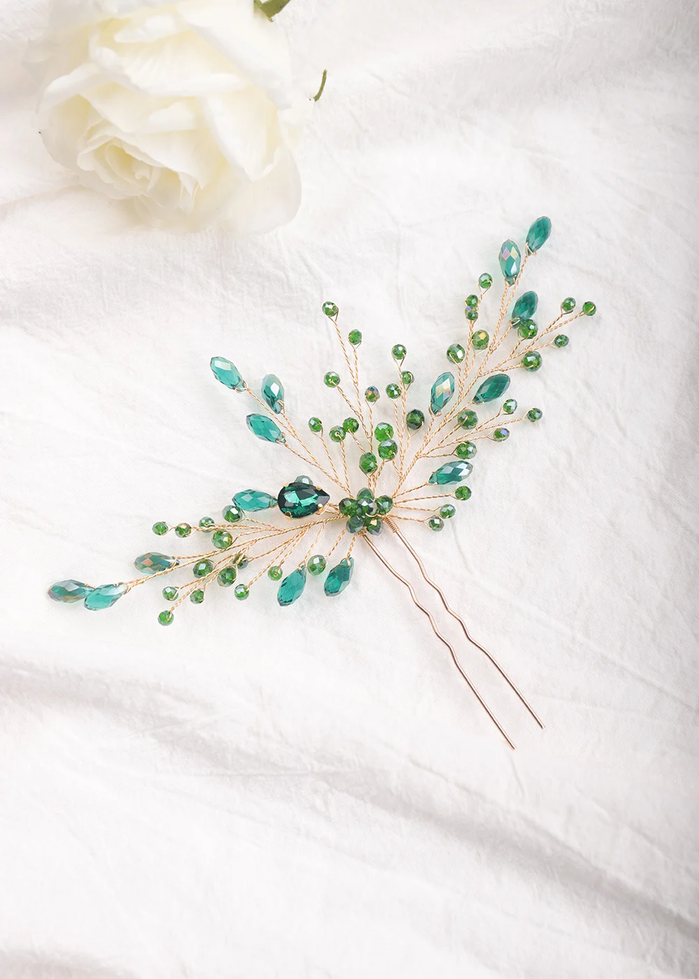 Black Wedding Hair Pins Crystal Decorative Halloween Vine Bobby Pin Clip Women Bun Bridal Accessories for Brides and Bridesmaids