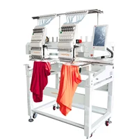 1200rpm Dahao Computer Flat 2 Heads Embroidery Machines For Sale