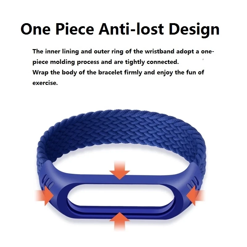 Nylon Braided Solo Loop for Xiaomi Mi band 5 6 Strap Bracelet belt Mi band 3 Miband 4 Wristband for xiaomi Mi band 7 5 watchband
