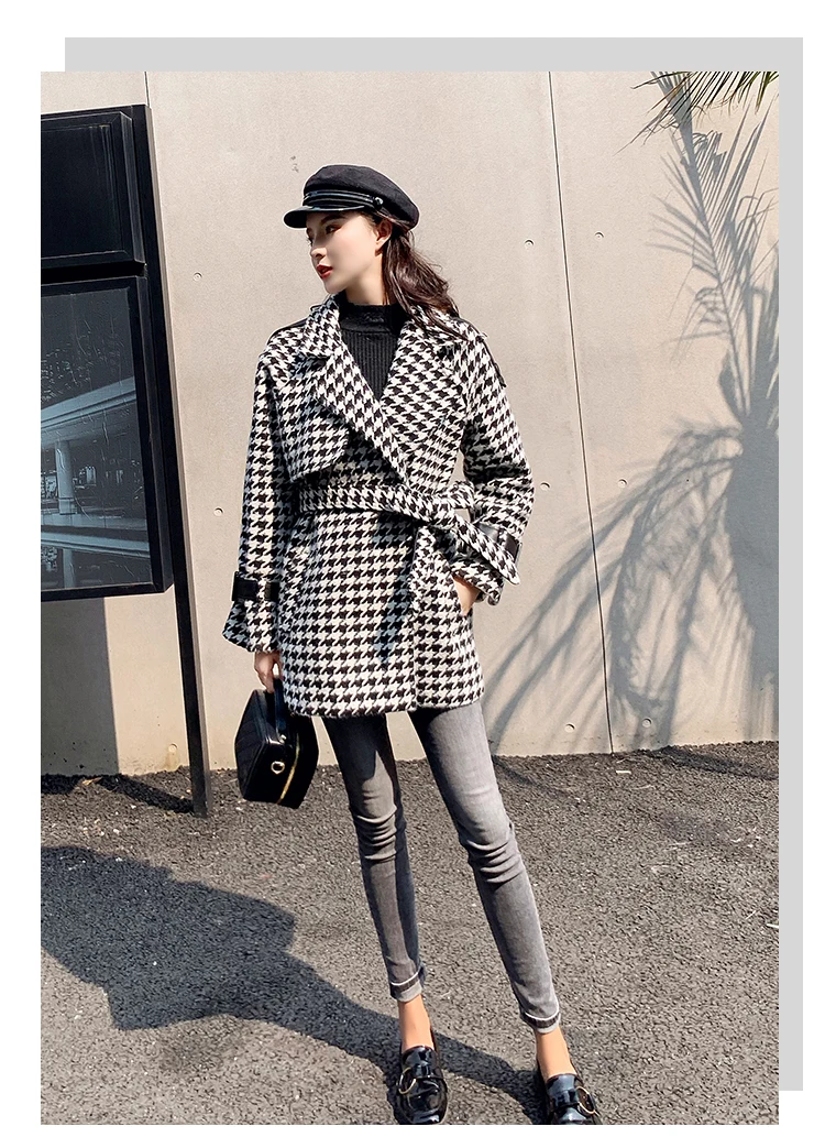 SMTHMA Высокое качество Новая осень зима Стильная дизайнерское подиумное пальто женское твидовое шерстяное длинное пальто
