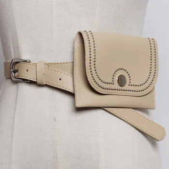 

[EWQ] New Summer Spring 2020 Fashion Tide Vintage Rivet Key Small Bag Decorative Pin Buckle High Quality PU Belts Women QD420