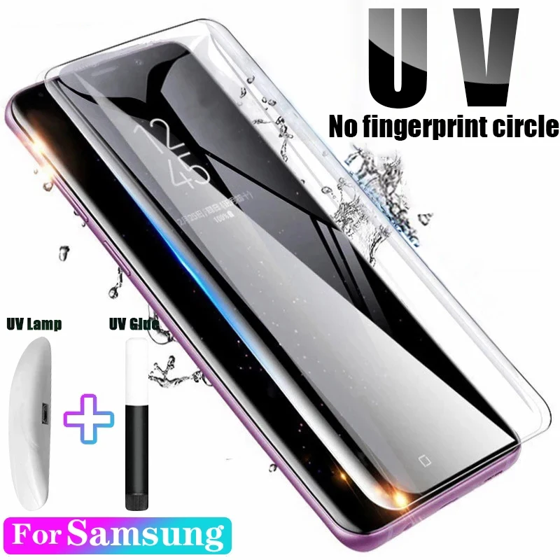 Защитное стекло закаленное для Samsung Galaxy S21 Ultra S20 Plus S10 S9 S8 Note 20 10 9 8 S 21 4G | Мобильные