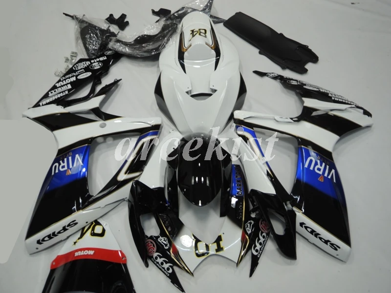 4 подарки ABS мотоцикл обтекатели комплект подходит для Suzuki GSX-R 600 750 2006 2007 06 07 GSXR600 GSXR750 на заказ