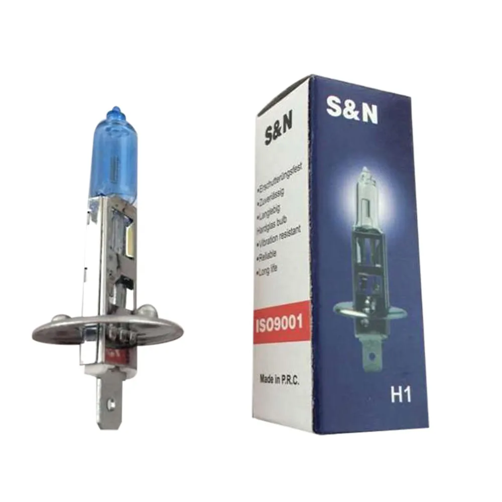 Bombillas de faro delantero de Coche, luces brillantes de xenón de 12V, 55W, 6000K, luz de Ultrablanco halógena de Gas, 2 uds., H1