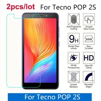 Перейти на Алиэкспресс и купить Закаленное стекло для Tecno POP 2S 2.5D Премиум Защитная пленка для экрана для Tecno POP 2S Защитная пленка, стекло