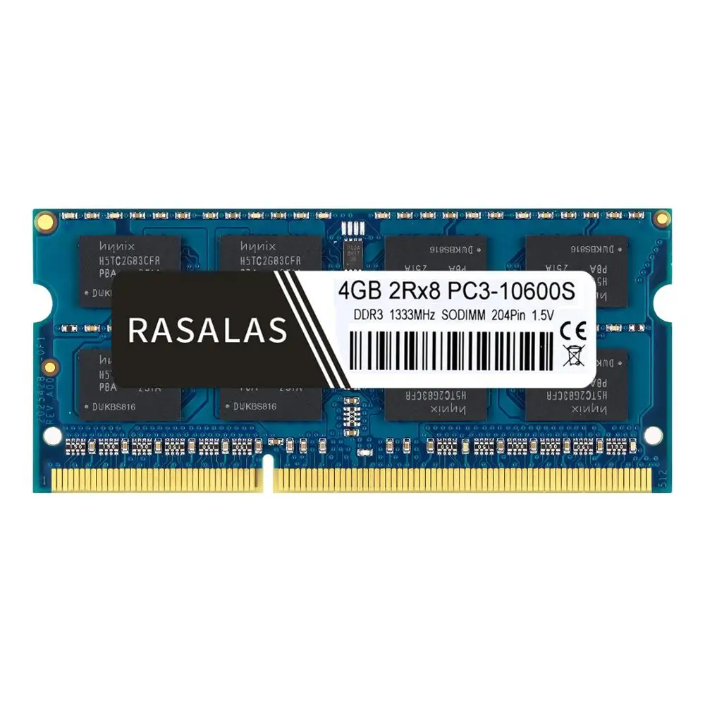 Billige Rasalas 8GB 4GB DDR3 1600Mhz 1333Mhz PC3L 12800S SO DIMM 1,35 V 1,5 V Notebook RAM 204Pin Laptop speicher sodimm Blau