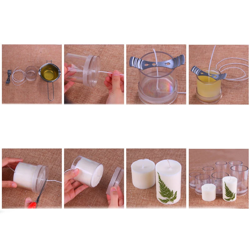 1х DIY свеча делая модель церкви Плоская верхняя круглая свеча плесень Ремесло Пластиковая форма