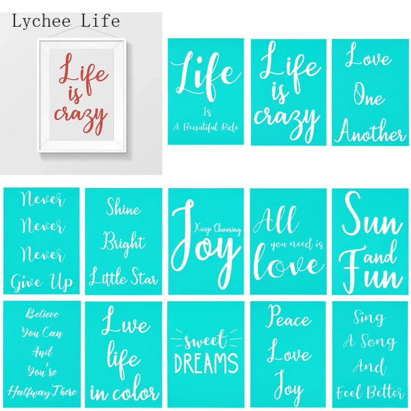 Напечатанное слова Lychee Life самоклеящееся шелковое трафаретное печатание