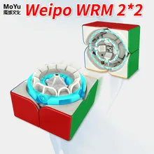 MOYU Weipo WRM Магнитный 2x2x2 волшебный скоростной кубик без наклеек Weipo WR M карманные кубики профессиональные магниты головоломка Cubo magico 2x2