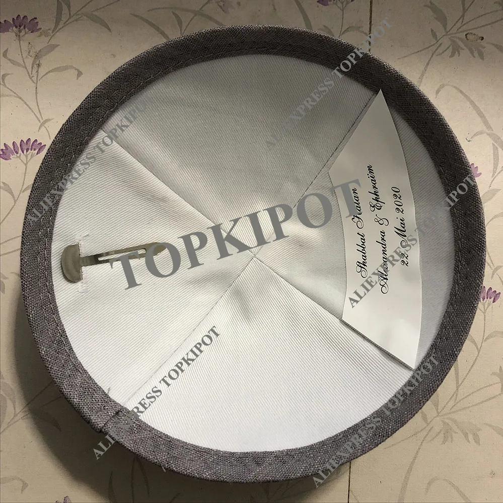 Белые льняные kippah, yarmulkes, шапки с черепами, kippot Свадебные kippot