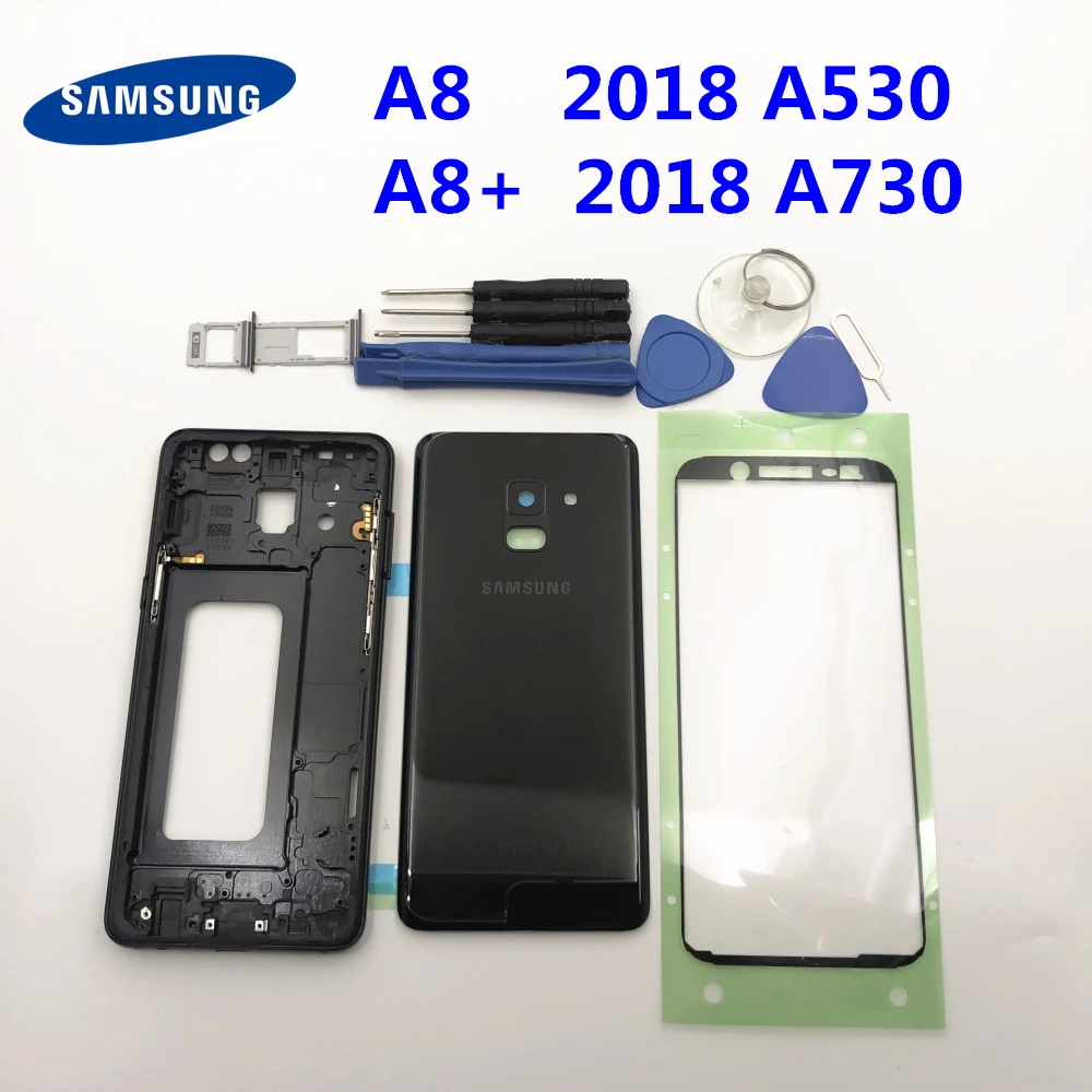 Чехол с полным покрытием корпуса для Samsung Galaxy A8 2018 SM-A530F/DS plus A730 средняя рамка