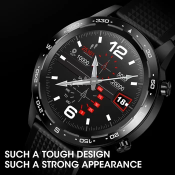 

L12 Smart Watch ECG Blood Pressure Blood Oxygen Heart Rate Tracker IP68 Waterproof Smartwatch Music Call Reminder PK L11 Smart