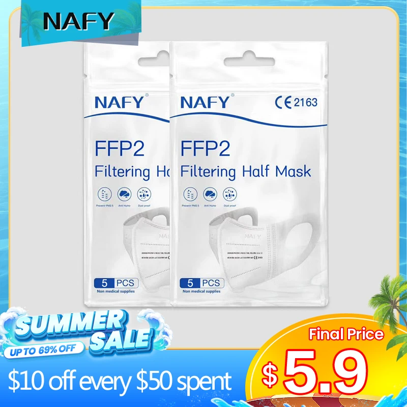 New NAFY CE2163 FFP2mask Filter Face FFP2 Masks Anti-Pollution Non-disposable Protective Masks Dust Filter Safety Mask face mask