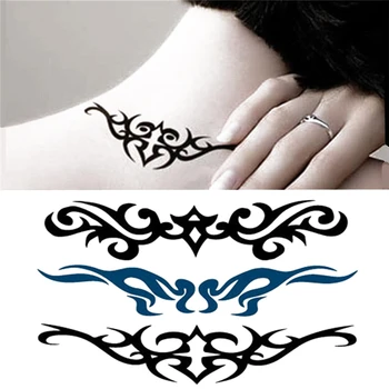 

50 Sheets Body Tattoo Temporary Waterproof Jewelry Totem Tatto Decal Waist Art Tatoo Sticker Women Mens Wholesale Price
