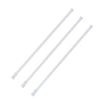 

3Pcs Telescopic Shower Curtain Rod Multi-Function Telescopic Bar Shower Curtain Rod Adjustable Curtain Rod For Home Bathroom