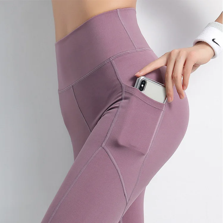 

Sexy peach hip fitness pants elastic ladies sports tights quick-drying running training high waist yoga trousers