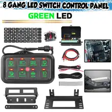 8 gang led interruptor do carro painel de controle relés kits sistema circuito toque universal painel controle para caminhão caravana barco utv atv suv