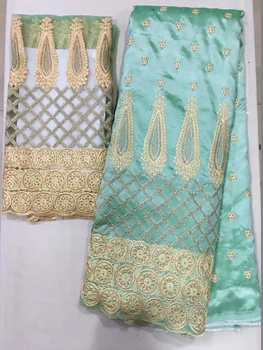 

Royal Blue Indian George Fabrics 2019 High Quality African George Lace Fabric With Guipure Handcut Sequins George Lace For Party