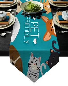 

Pet Friendly Table Runner Table Flag Home Party Decorative Tablecloth Table Runners