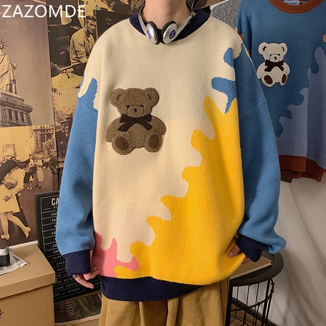 Mens Sweater Bear | Vintage Sweaters Men | Vintage Bears Sweater | Men  Styles Sweater - Pullovers - Aliexpress