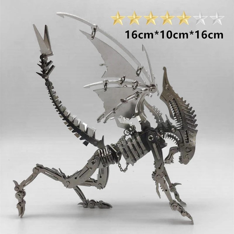 Microworld 3D Metal Puzzle Games Alien Models Kits Steel Warcraft DIY Assembled Jigsaw Birthday Toys Gifts For Home Decoration 2