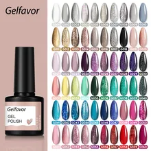 Гель-лаки Gelfavor полуперманентные для штамповки ногтей УФ светодиодный лампа маникюрный набор для дизайна ногтей базовое и верхнее покрытие для гель-лака для ногтей Гель-лаки Gelfavor полуперманентные для штамповки ногтей УФ светодиодный лампа маникюрный набор для дизайна ногтей базовое и верхнее покрытие для гель-лака для ногтей