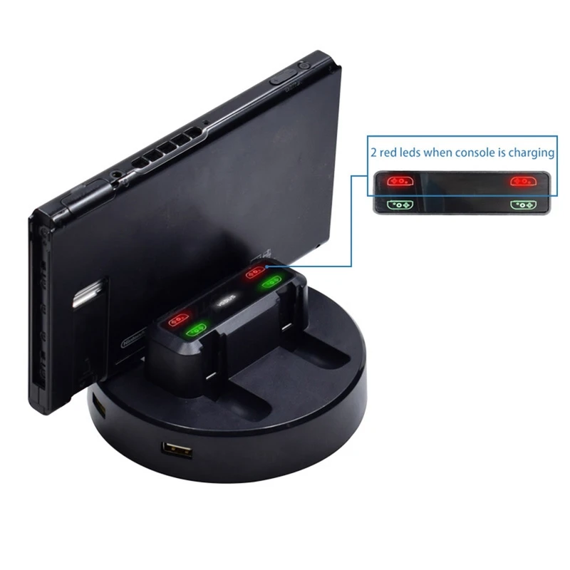 FFYY-многофункциональное зарядное устройство с ручкой для nintendo Switch Joy-Con Handle charger, 4 в 1 четыре зарядки Pro charger Host charger