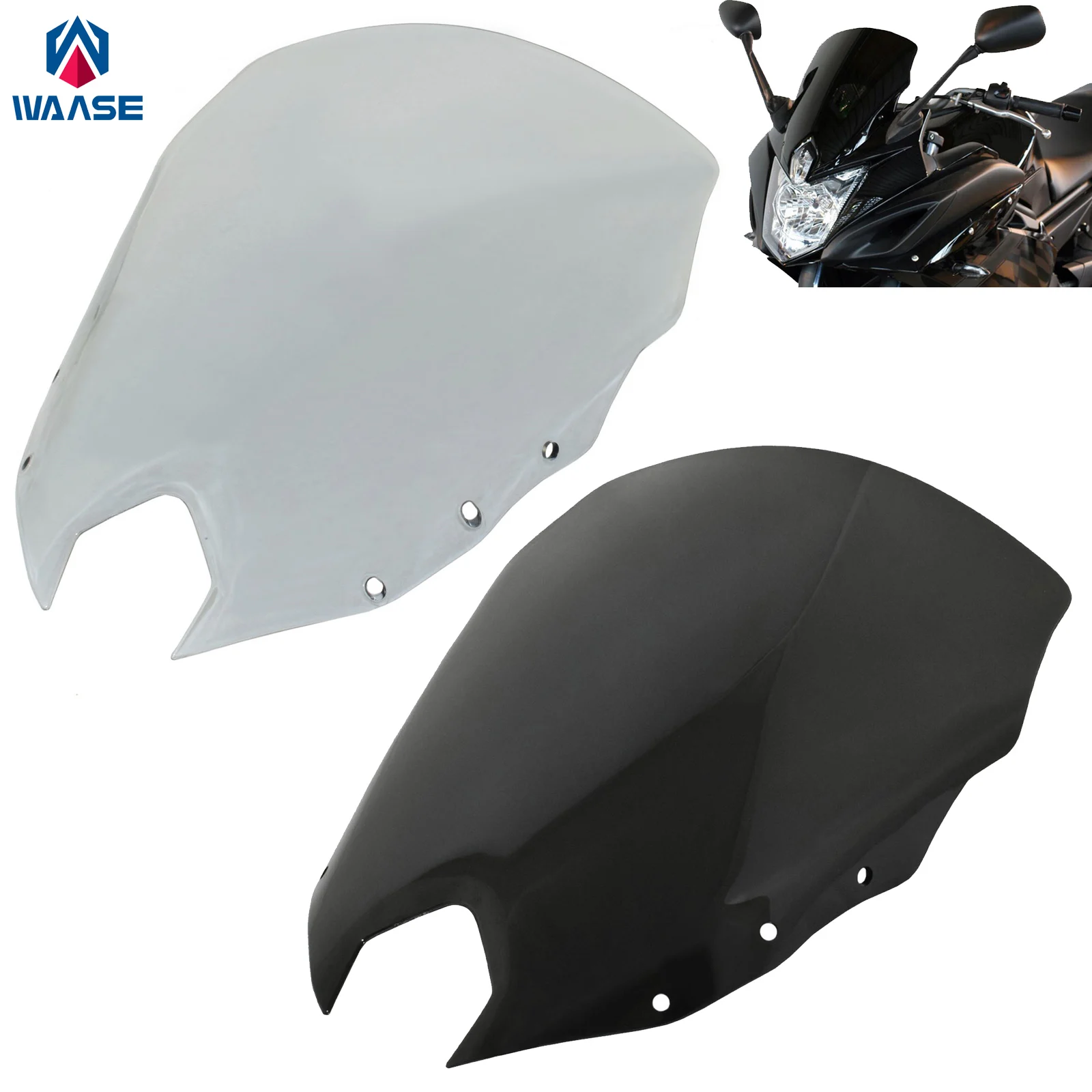 Ветровое стекло waase для мотоциклов YAMAHA FZ6R FZ-6R FZS600 / XJ6 XJ-6 F/FA XJ6F XJ6FA Diversion 2009-2017 |