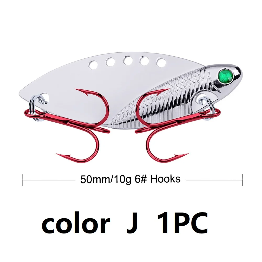 23 Цвета Металлические VIB приманки сильные яркие вибрации ложка приманка рыболовная приманка на окуня искусственная жесткая приманка Цикада насекомое приманка 3D глаза - Цвет: color J