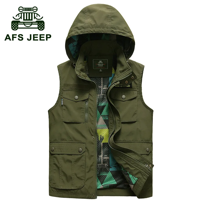

Label Brand Spring New Style Men Hat Multi-pockets Camouflage Liner Men's Outdoor Waistcoat