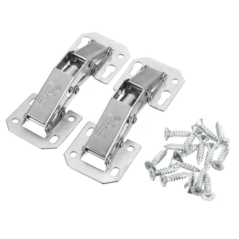 Горячая XD-2Pcs мягкий закрытый кухонный шкаф 90 градусов дверные петли и винты