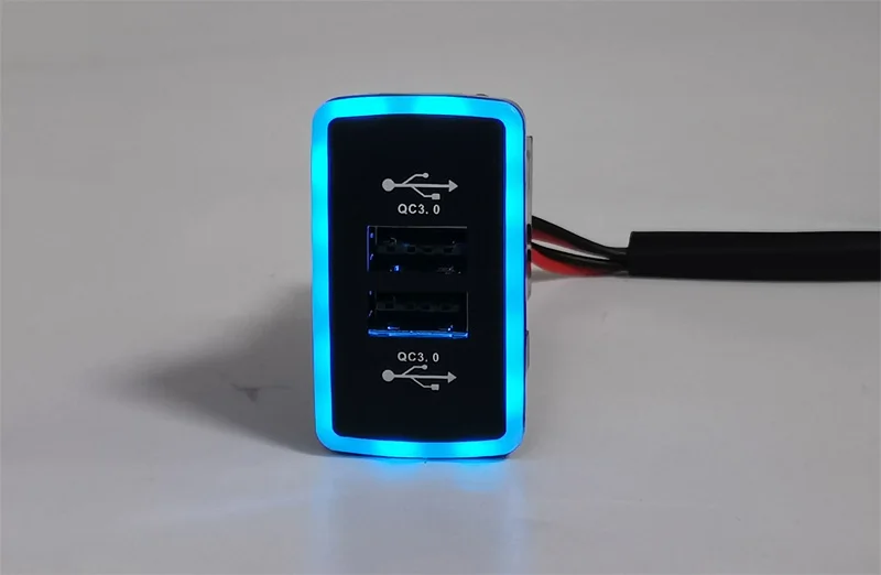 XCGaoon QC3.0 Quickcharge 2 USB Автомобильное зарядное устройство Телефон PDA адаптер DVR Plug& Play кабель с синими огнями для HONDA