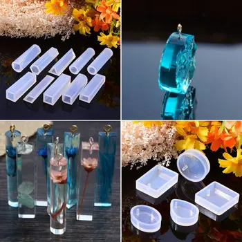 

1 Set Silicone Mold Kit Epoxy Resin DIY Jewelry Making Cake Decoration Crafts Art Silicone Molds Clasp Pins Tools Crystal