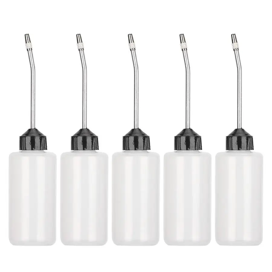 5pcs 120ML Plastic Sewing Machine Oil Bottle Oiler Oil Dispenser Oil