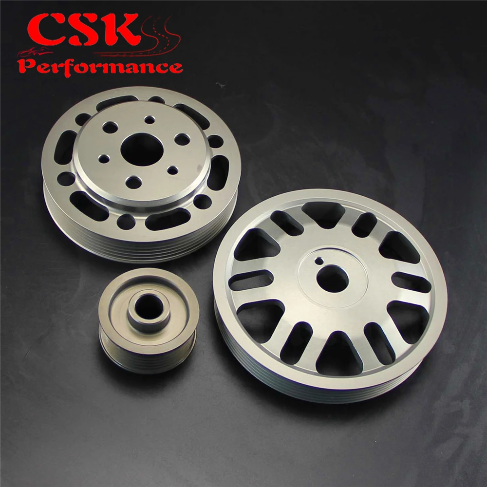 Кривошип генератор водяной насос шкив для Toyota GT86 Scion FR S BRZ 3 шт Серый|crank pulley|pulley