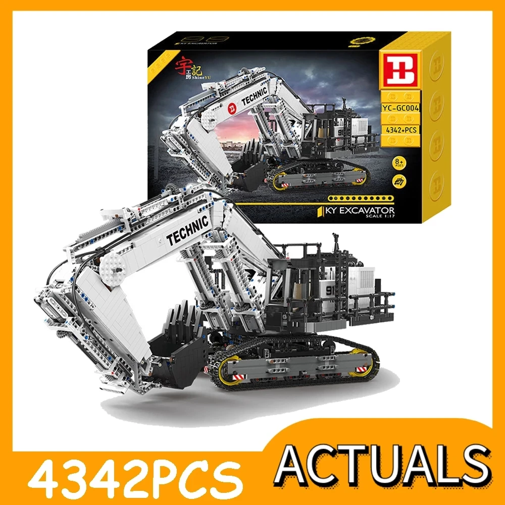 DHL MOC Technic моторизованный автомобиль совместимый с 42100 либтрарами R 9800 экскаватор