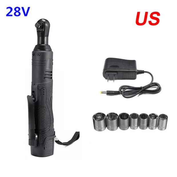 

28V 85N.m 3/8'' AU/UK/US/EU Plug Electric Ratchet Wrench Sockets Battery Charger