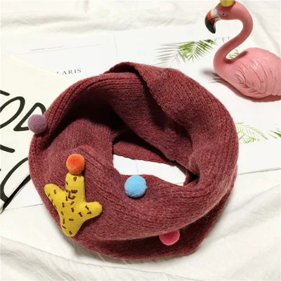 Children Scarf Autumn And Winter Boys And Girls Cactus Warm Thick Collar neck ring Scarf Korean Baby - Цвет: 8