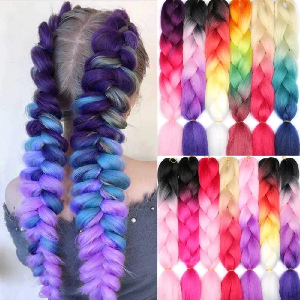 Best Offers Braiding Hair Jumbo Afro Synthetic-Hair Pre-Stretched 110-Color Ombre 24inch for Box AjXNeAJgkqE