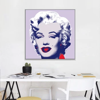 

Art Marilyn Monroe Multi Colors By ANDY WARHOL Art Prints Wall Pictures Portrait Art for living room Home Decor Decorative