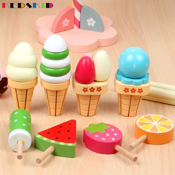 

Export strawberry ice-cream platform with three shelves Simulated ice-cream for children in kitchen