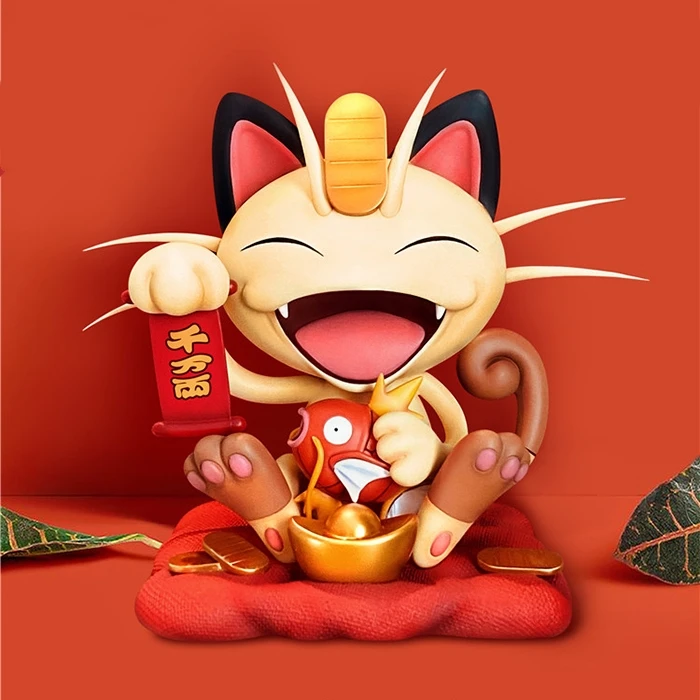 

2020 NEW Cartoon Lucky Fortune Cat Welcoming Cat Meowth GK MODEL STATUE TOY FIGURES
