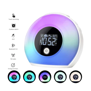 

AIYIMA Wireless Bluetooth Speaker Portable LED Loudspeaker Touch Lamp Stereo Music Surround Outdoor Mini Speaker Alarm Clock