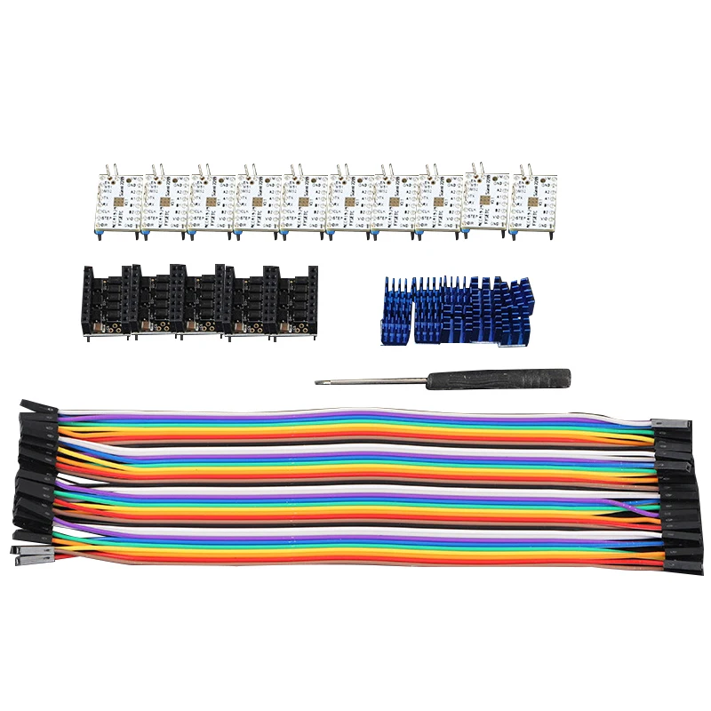 

10Pcs TMC2209 V2.1 Stepping Motor Driver Step Sticks Mute Driver 256 Microsteps Current 2.8A Peak with In-Line Eraser VS TMC2208